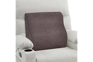 TANYOO Back Support Pillow for Recliner Dual Layer Lumbar Support Pillow with Gel Memory Foam Ergonomic Orthopedic Couch Lumbar Cushions for Elderly Lower Back Pain Relief Washable Cover Brown