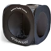 Feline Ruff Home Sweet Home Pop Up Cat Cube. A Collapsible Indoor Cat House. Covered Pet Bed Hideaway Cave for Dogs and Other Pets Too