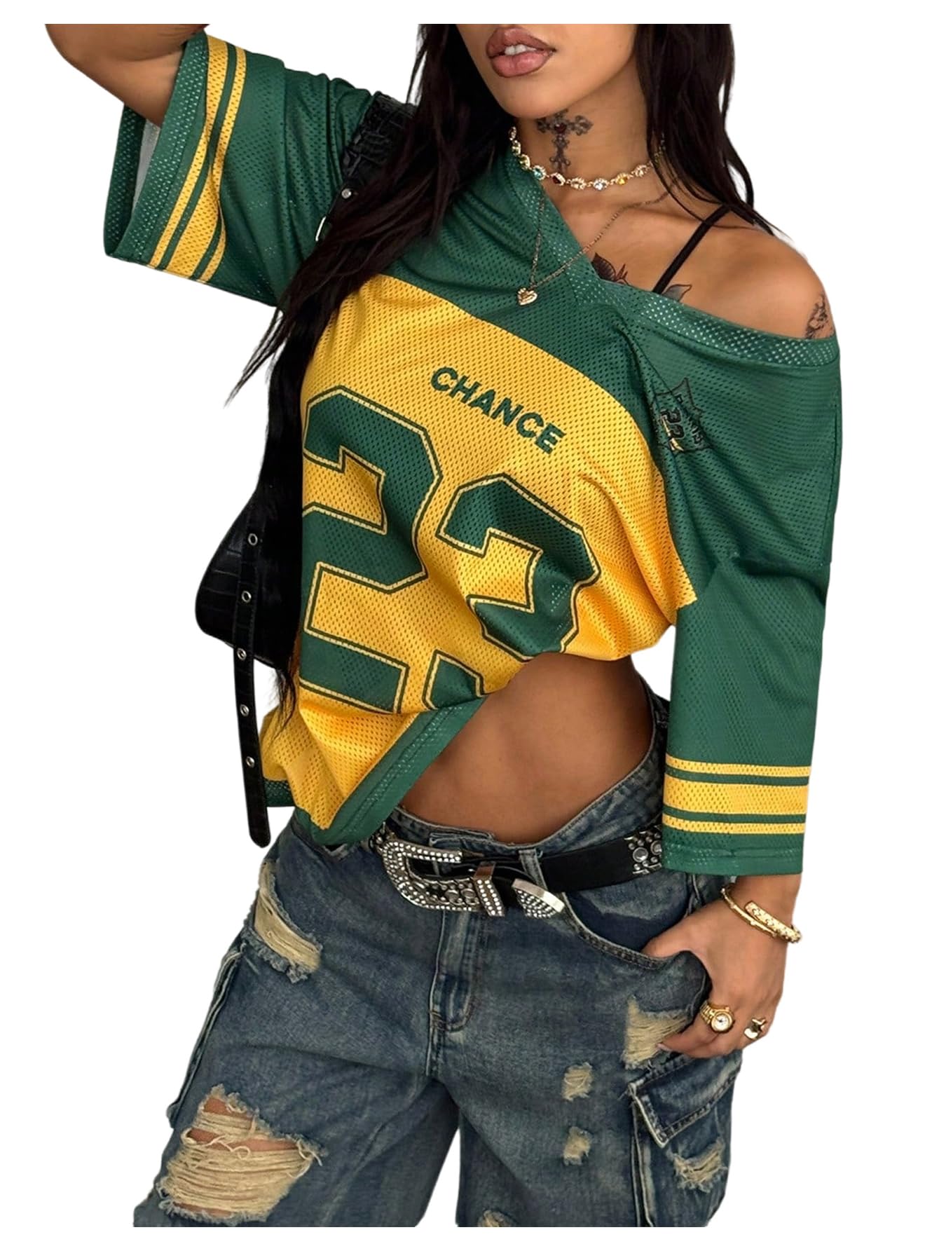 SOLY HUX Jersey Shirts for Women Oversized T-Shirt