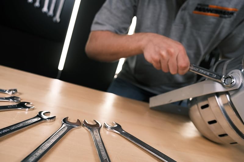 Brüder Mannesmann Gabelringschlüssel Set, 12-teilig - Gabelschlüsselsatz nach DIN 3113 - verchromter Satz Ring-Maulschlüssel mit polierten Köpfen, aus Chrom-Vanadium-Stahl - 6 bis 22 mm | M19652