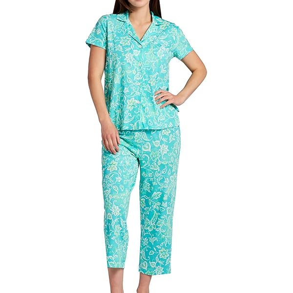 Lauren Ralph Lauren Essentials Bingham Knits Capri PJ Set Grey