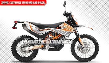 Kungfu Graphics Custom Decal Kit For 690 Smc R Smcr 12 13 14 15 16 17 18 Orange White Stripes Amazon In Car Motorbike