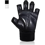BEACE Weight Lifting Gym Gloves with Wrist Wrap Support, Extra Grip & Wear-Resistant Workout Gloves for Exercise Training Fitness CrossFit for Men & Women