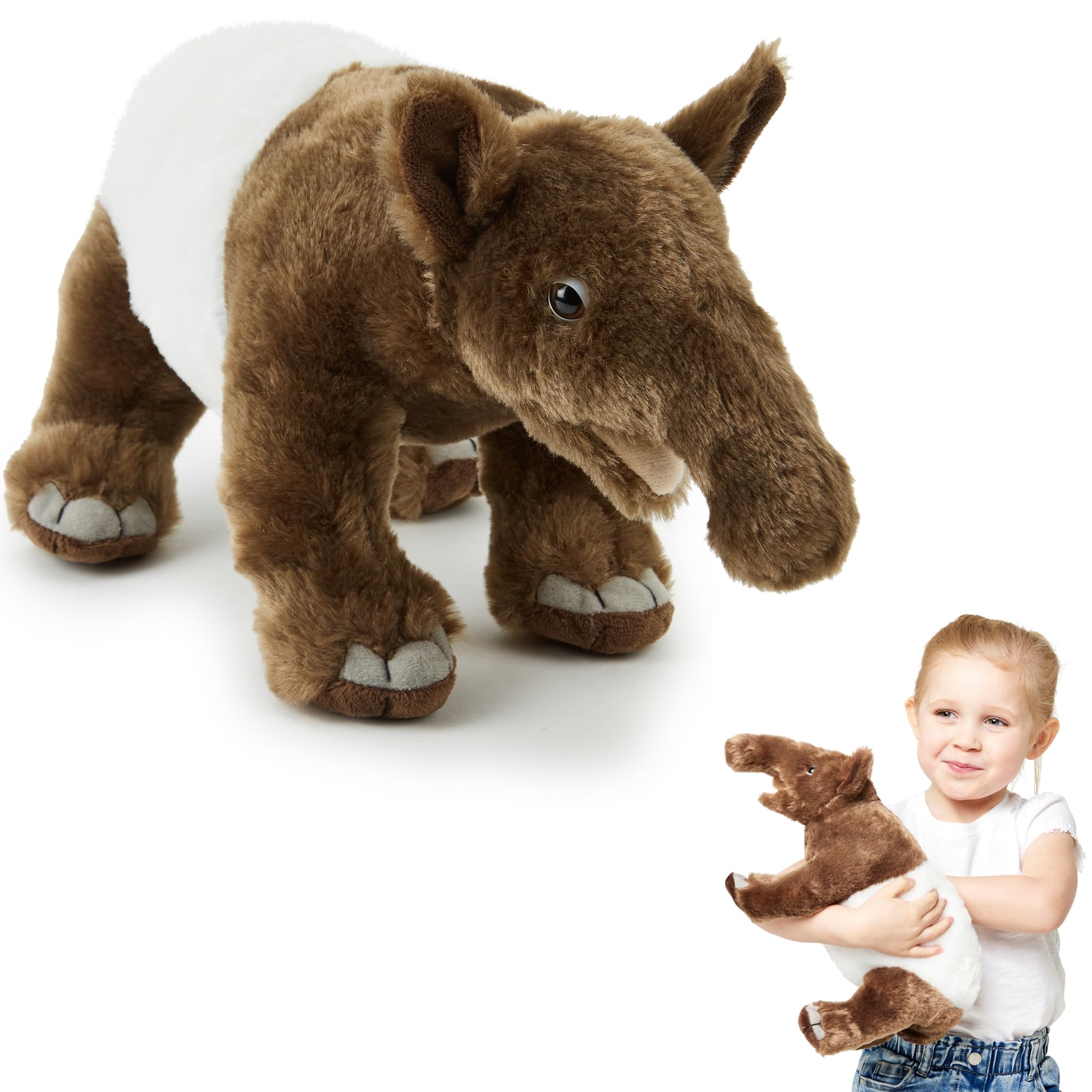 Zappi Co Tapir Plush Toy (35cm) - Exotic, Soft Stuffed Animal, Eco-Friendly, Perfect for Young Wildlife Fans, 100% Recycled — image 1
