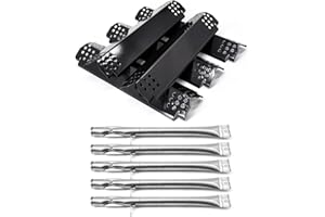 Grillfired Replacement Parts for Nexgrill 720-0888S 720-0830X, 5 Pack Flame Tamer and Burners Replacement for Nexgrill 5 Burner 720-0888S Gas Grill