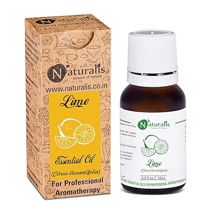 Naturalis Essence of Nature Lime essential oil 100% Undiluted Pure and Natural Therapeutic grade for Skin, Hair, Face Care and Aromatherapy - 15ml