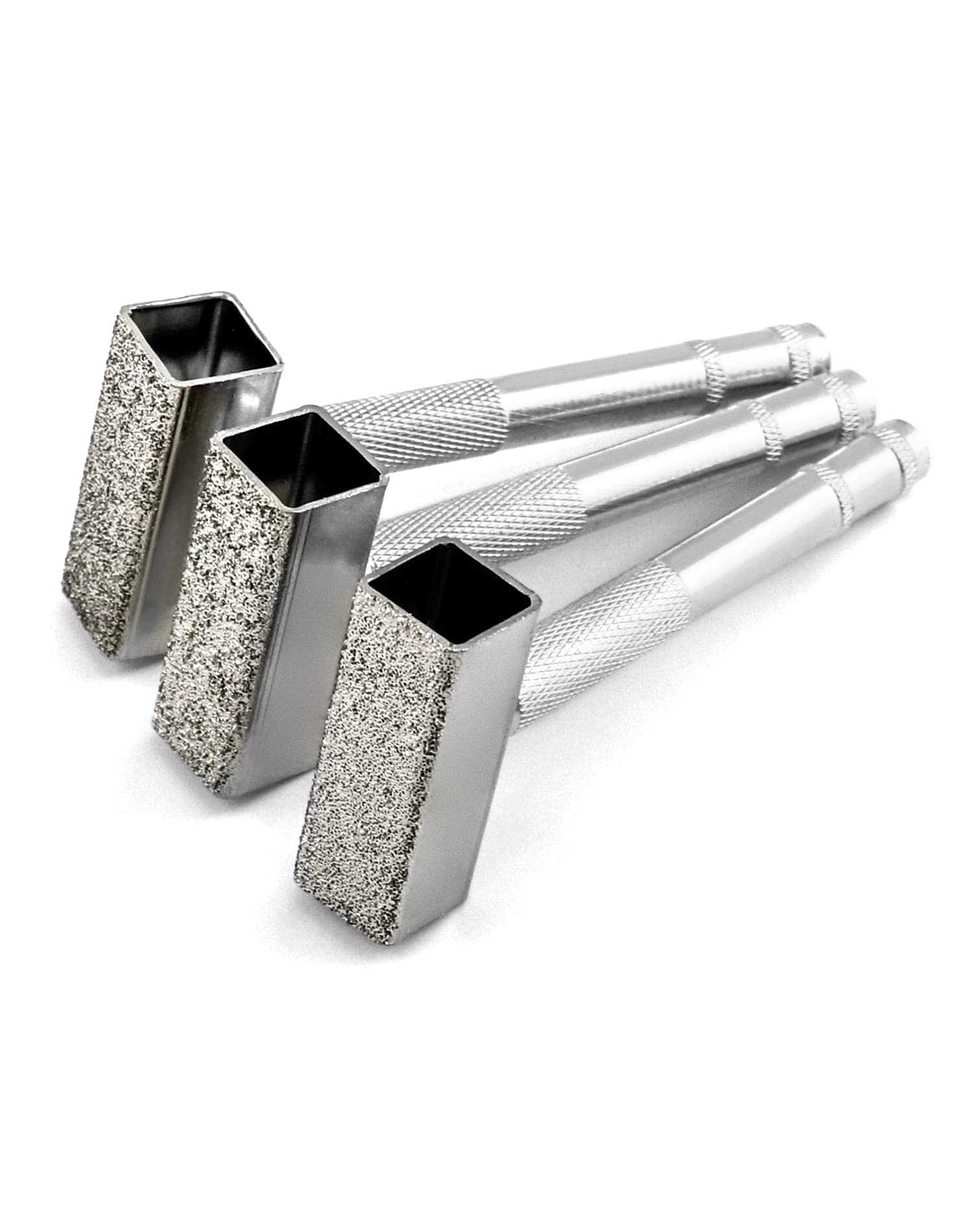 QWORK 3 Pcs Diamond Grinding Wheel Trainer with Non-Slip Handle for Grinding Deburring, Head 45 x 15 mm