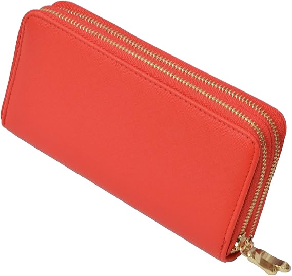 Amazon Co Jp 長財布 レディース ラウンドファスナー ダブルファスナー レッド キャメル イエロー Wa 1404 03 Rd 服 ファッション小物
