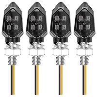 Kinstecks 4PCS Mini Motorcycle Indicators Turning Indicators Turn Signal Lights 12V for Motorcycle Motorbike Scooter Quad Cru