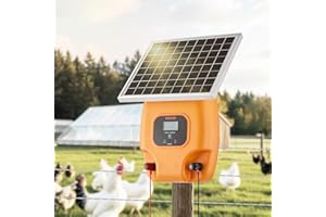 VEVOR Solar Fence Charger, 8 kV Solar Powered Fence Charger, Weather-Resistant Electric Fence Energizer Kit, for Livestock, P