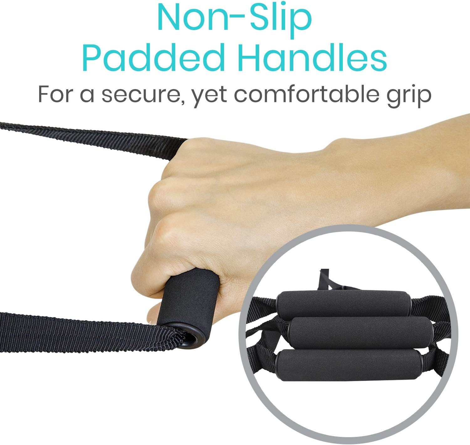 Vive Bed Ladder Assist - Pull Up Assist Device with Handle Strap - Rope Ladder Caddie Helper - Sitting, Sit Up Hoist for Elderly, Senior, Injury Recovery Patient, Pregnant, Handicap - Padded Hand Grip: Kitchen & Dining