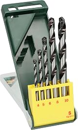 Bosch Concrete Drill Bit Set 5-Piece 4/5/6/8/10 mm Masonry Drilling view 1