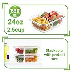 HOMBERKING 10 Pack Glass Meal Prep Containers 2