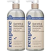 Renpure Oat Milk & Ceramides Body Wash - For Gentle Cleansing & Hydration - For Sensitive Skin - Oat Milk & Ceramides - 24 Fl Oz each, 2 Pack