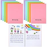 Henoyso 12 Pcs Primary Composition Notebook K-2 9 3/4 x 7 1/2 Inch Primary Journal, Notebook for Kids Supplies, Bulk Blank Writing Book for Kid to Write Draw Journal 60 Page (Light Color)