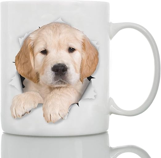 golden retriever coffee mug