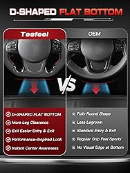 TESFEEL Hydro-Dip Carbon-Fiber Steering Wheel for