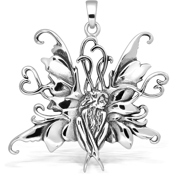 WithLoveSilver .925 Sterling Silver Fairy Angel Wing Pendant (No Chain)