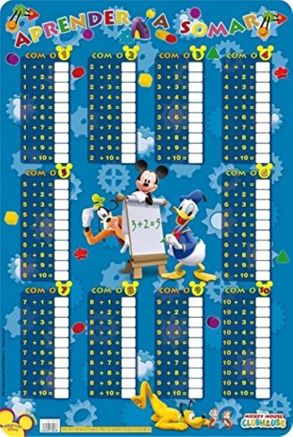 Grupo Erik editores-Lamina Didactica Portugues Learn to Sumar Mickey Mouse Club House
