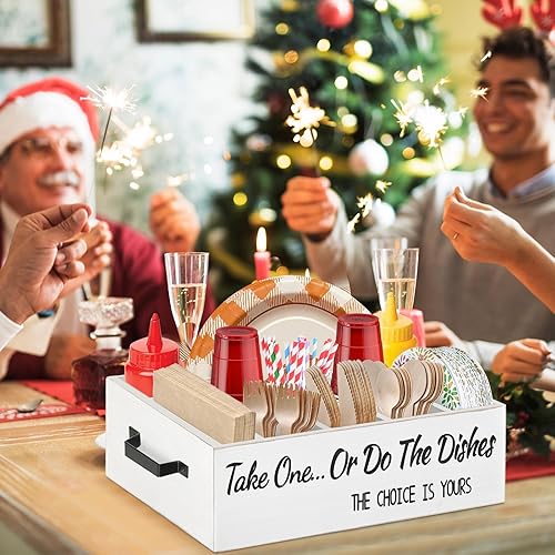 Caddy Organizer Paper Plate And Silverware Caddy Silverware Holder