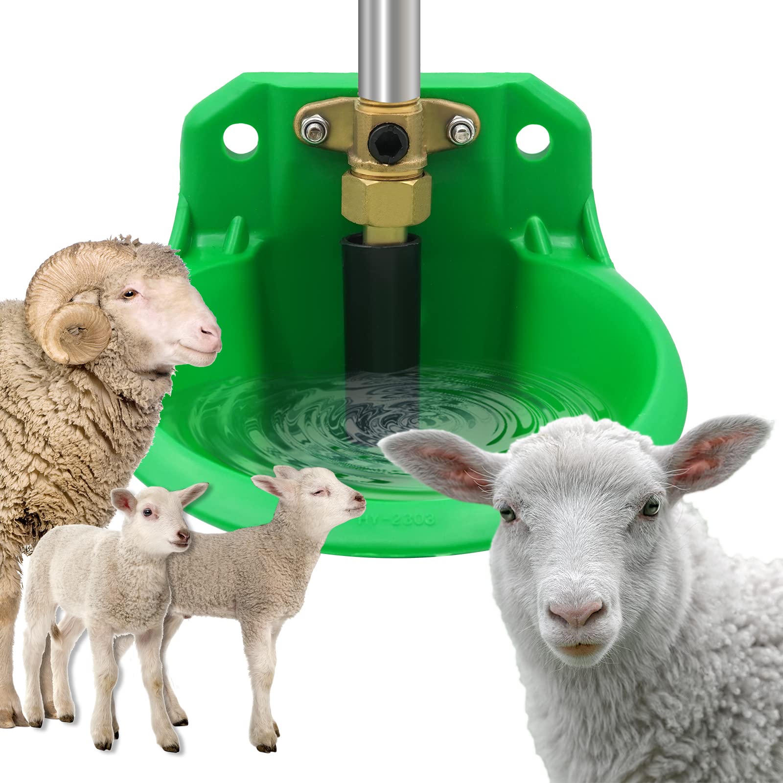 Automatic Sheep Water Bowl Drinker Waterer Cups Goat Calves Cattle Pig Dog Piglets Wateing System (copper water valve)