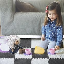 12 pcs Plush Puzzle Foam Floor Mat for Kids- Thick