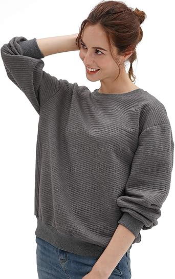womens oversized crew neck sweatshirts