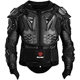 Gute Motorcycle Protective Jacket with Full Body Armor, Motocross Protective Jacket Armour, Sport Motocross MTB Racing & Off-Road Chest Protection Dirt Bike Gear for Men (2XL)