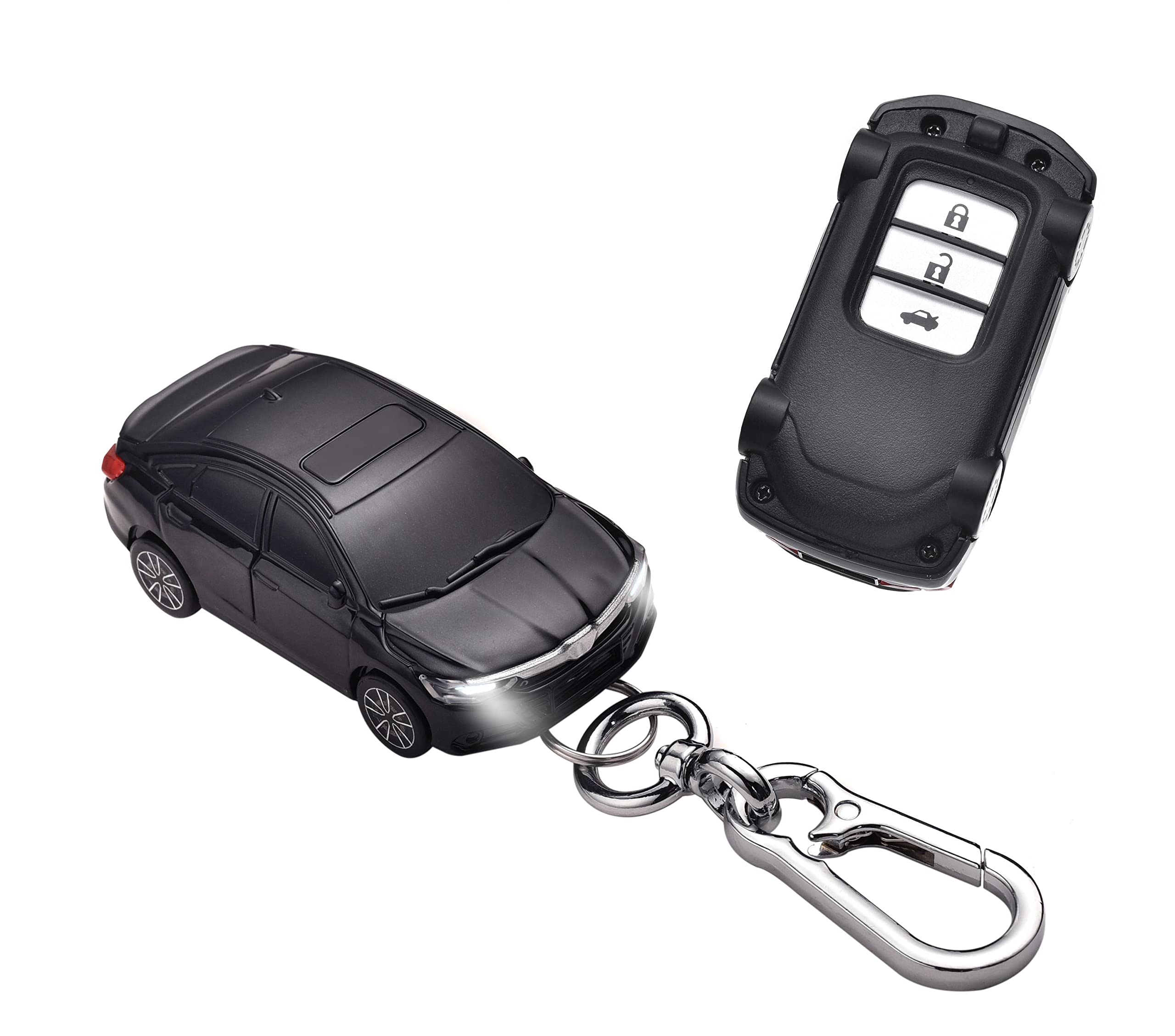 Photo 1 of for Honda Key Fob Cover Key Shell Upgraded Version with lamp, Compatible with Honda Accord Civic CRV Pilot Odyssey Passport Smart Remote Key - Black