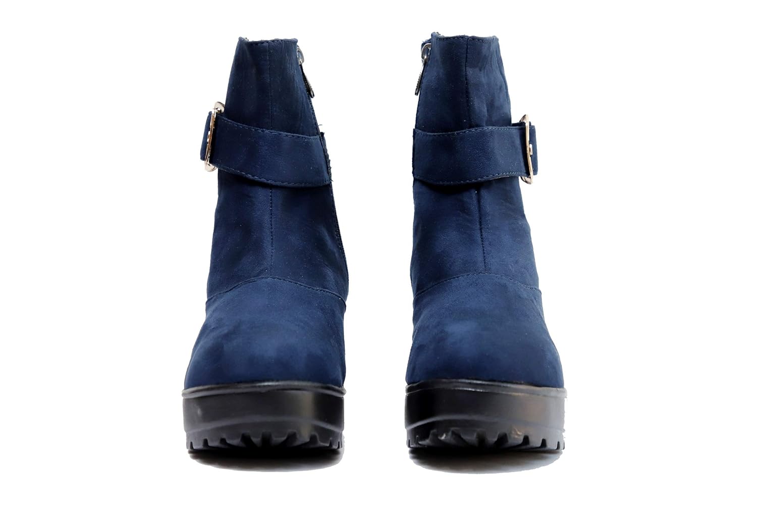 Buy Hanna Women S Suede Leather Ankle Boots High Ankle Length Casual Boots For Girls High Neck Shoes For Girls Women S Casual High Heels Zip Up Boots Blue Euro 39 At Amazon In