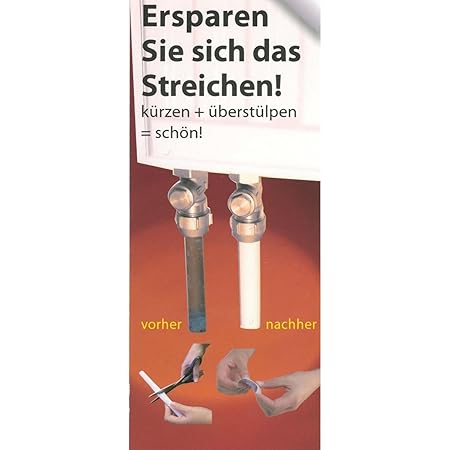 Rohrverkleidung für Heizungsrohre (3x 1000mm) weiß