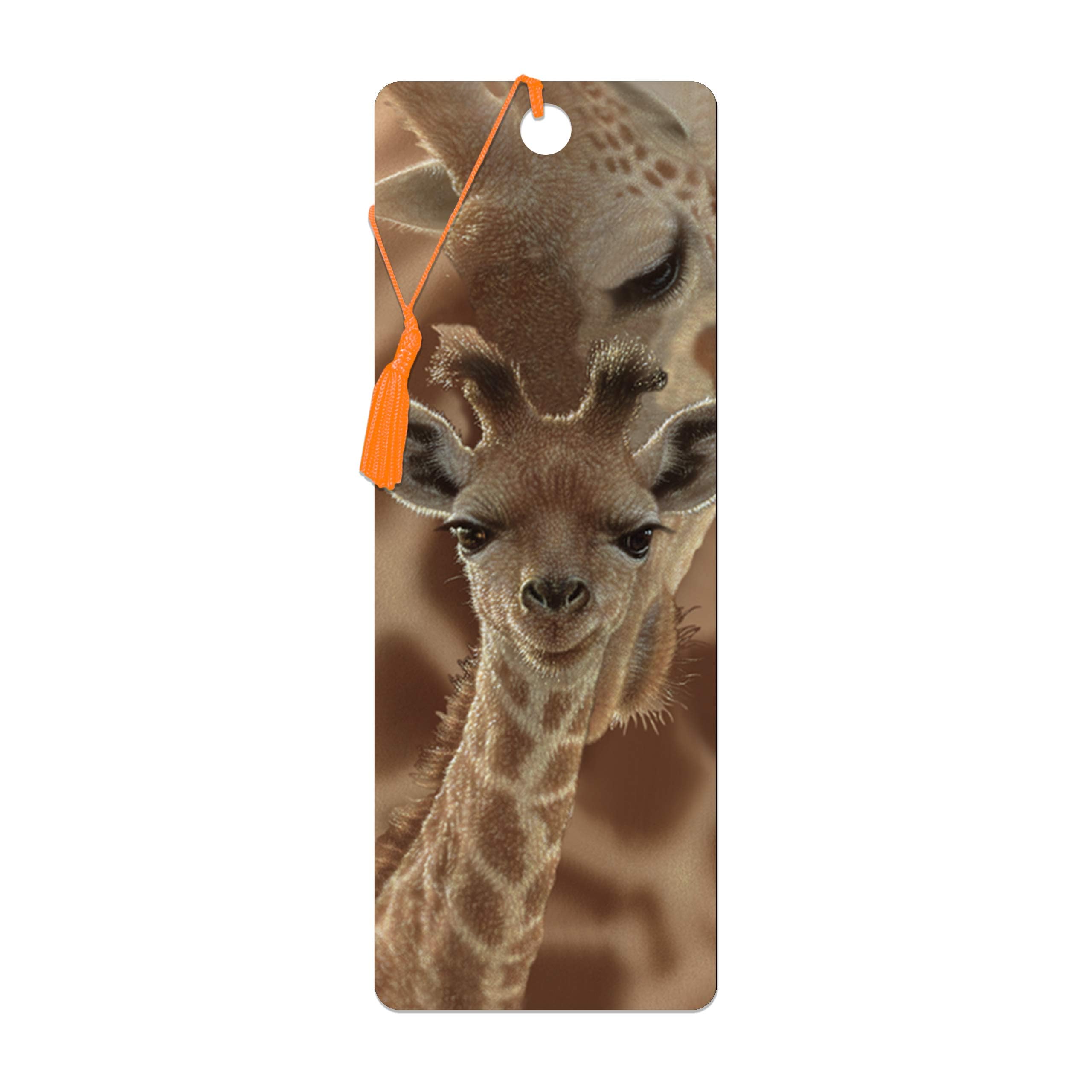 3D LiveLife Bookmark - Newborn from Deluxebase. Cute Lenticular Giraffe Page Marker. Animal Themed Accessories for Book Lovers. Small Gifts for Men, Women, Writers and Teachers.