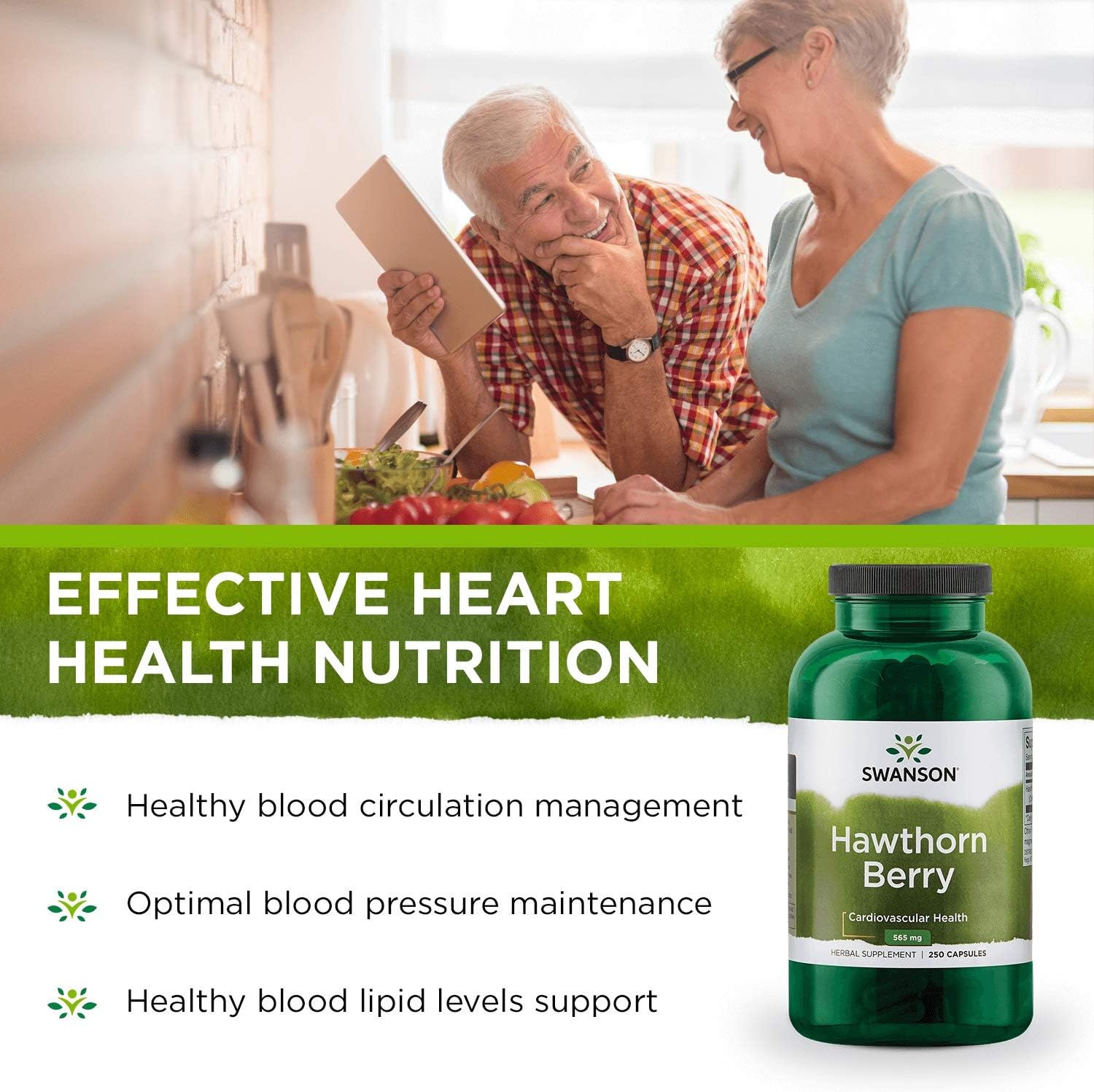 Swanson Premium Hawthorn Berries 250 Caps, 565 mg each: Health & Personal Care