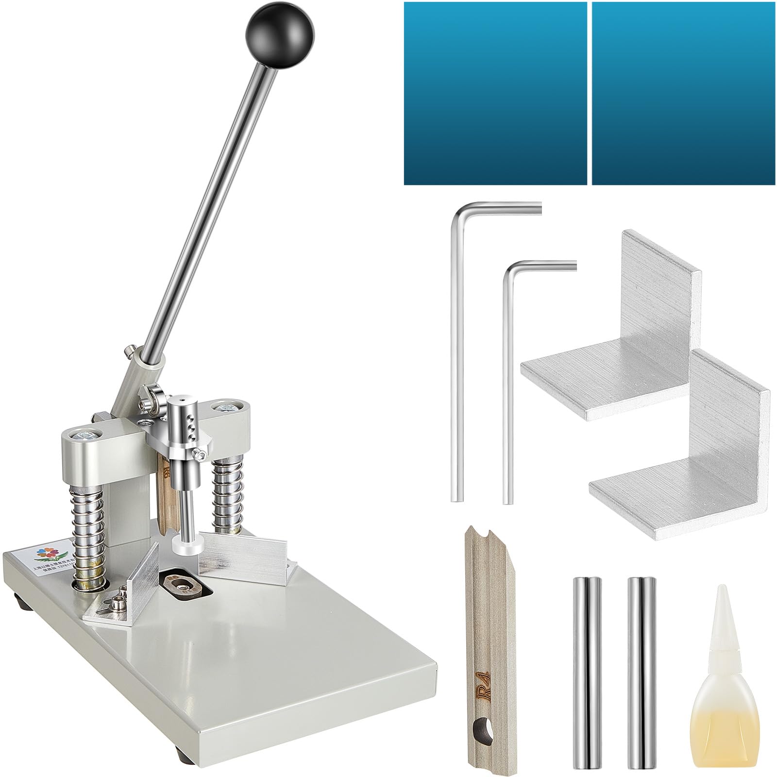 Photo 1 of WILLBOND Corner Rounder Paper Punch Cutter Machine Heavy Duty with R6mm R10mm Interchangeable Dies Metal Corner Rounder Punch for Laminate, Office, Business, Heavy Cardstock, Plastic, Aluminum Sheet