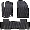 San Auto Car Rubber Floor Mat Custom Fit for Toyota RAV4 2014 2015 2016 2017 2018 Full Black Auto Floor Liner Mats All Weather Protection Heavy Duty Odorless