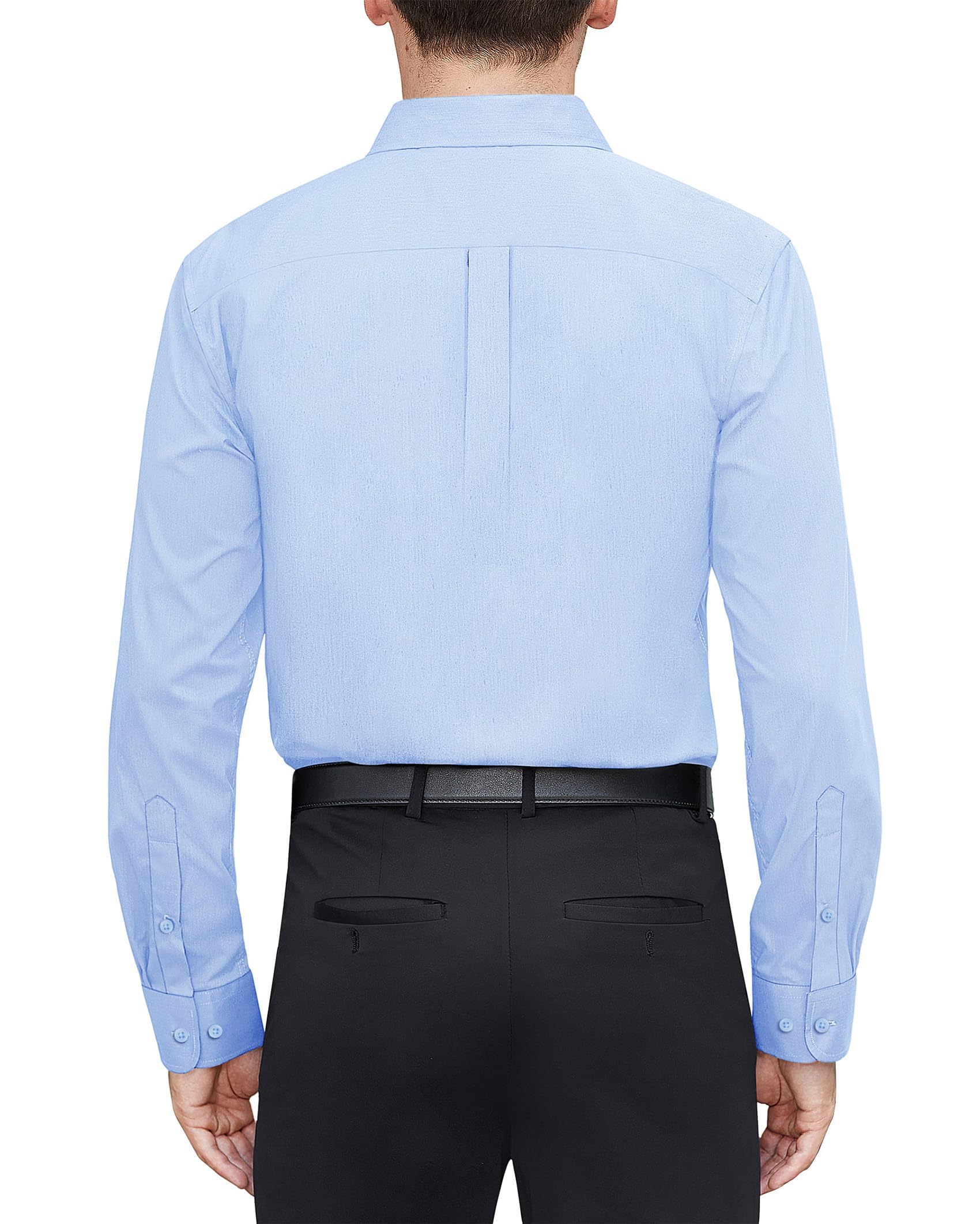 J.VER Wasserdichtes Herren Hemd Langarmshirt Männer Freizeit Hemden Regular Fit Outdoor Straße Oberhemden,Hellblau,L 2