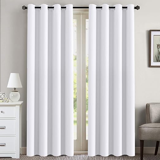 Amazon Com Flamingo P White Curtains 96 Inches Long For Living