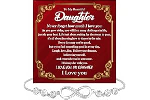 Mapileng To My Daughter Bracelet From Dad And Mom With Heartfelt Message & Elegant Box, Valentines Day Gifts For Daughter, Bracelet Gift From Daddy Mommy On Birthday, Graduation, Wedding, Christmas