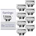 Flamingo Women's Pubic Razor Refill Cartridges - Intimate Razor Refill for Women - Safe for Sensitive Skin - Multi-Blade Head