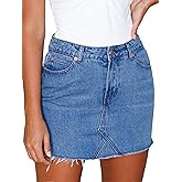 Justalwart Women's High Waisted Denim Mini Skirt