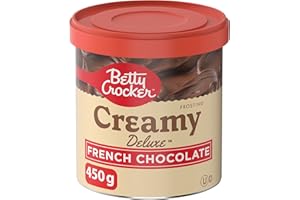 BETTY CROCKER - FROSTING - French Chocolate Creamy Deluxe Flavour, 450 Grams Package of Frosting, Great for Cakes and Cupcake