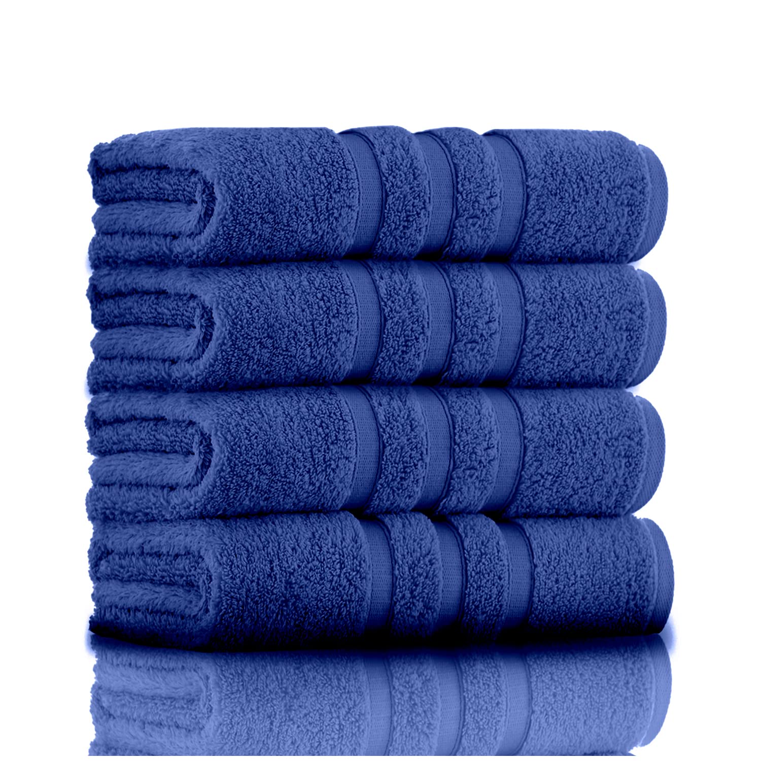 GC GAVENO CAVAILIA 100% Ringspun Cotton Bath Towels, Luxury 550 GSM Zero Twist Towel Sheets, Electric Blue, 50x80 Hand Towel