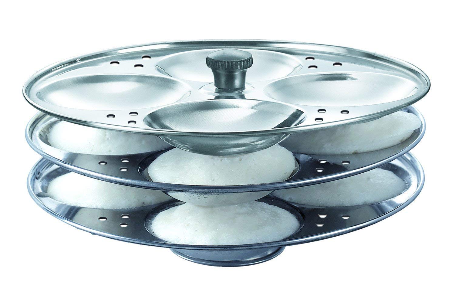 Buy AYURVEDACOPPER Stainless Steel 3Rack Idli Stand Silver Online at