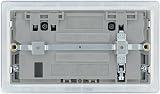 BG Electrical Screwless Flat Plate Double Switched USB Charger 13 A Chrome view 5