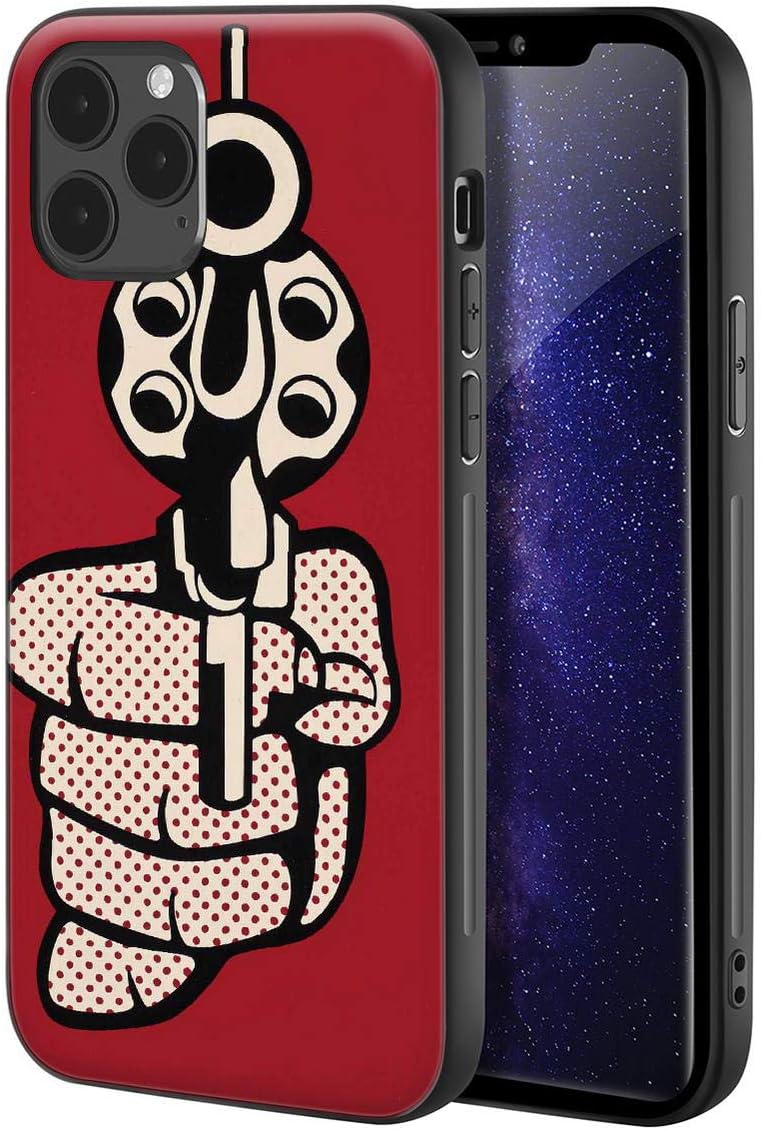 Roy Lichtenstein for iPhone 12 Pro Max Case/Art Cellphone Case/Giclee UV Reproduction Print on Mobile Phone Cover(Pistol)