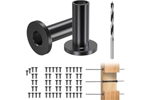 Steel DN Mate 100 Pack Stainless Steel Protector Sleeves for 1/8”, 5/32", 3/16" Wire Rope Cable, Black Cable Railing Kit Hardware for Wood Post, T316 Marine Grade DB11