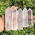 Zenkeeper 1PC 3-3.5" Clear Quartz Crystal Points, Clear Quartz Crystal Tower Wand for Reiki Chakra Meditation