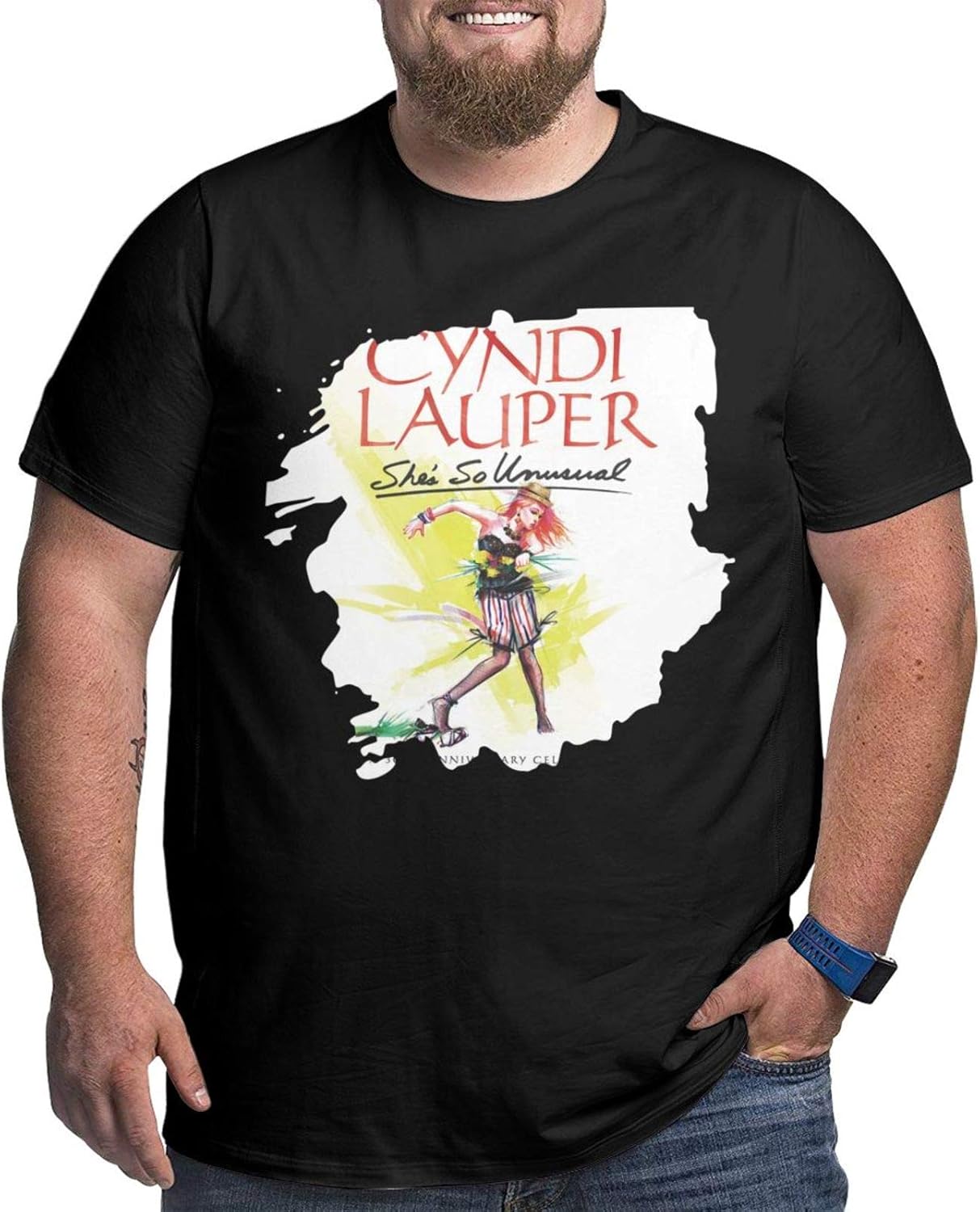Cyndi Lauper She's So Unusual Men's TShirt Plus Size Xl6xl Short