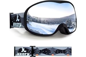 Keary Kids Ski Goggles for 3-14 Snowboard Goggles Kids Toddler Boys Girls Youth Snow Goggles 100% UV Protection Anti-Fog