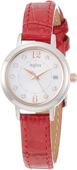 Amazon セイコーウォッチ 腕時計 アンジェーヌ クリスマス限定 限定500本 スワロフスキー 白文字盤 濃マゼンダ革バンド カーブ無機ガラス Ahjk712 レディース レッド レディース腕時計 腕時計 通販